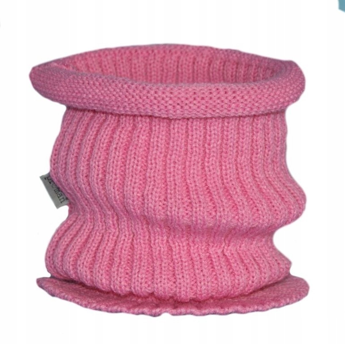 Kinder Winter Col Trui Sjaal - 2-10 jaar - Roze Acryl