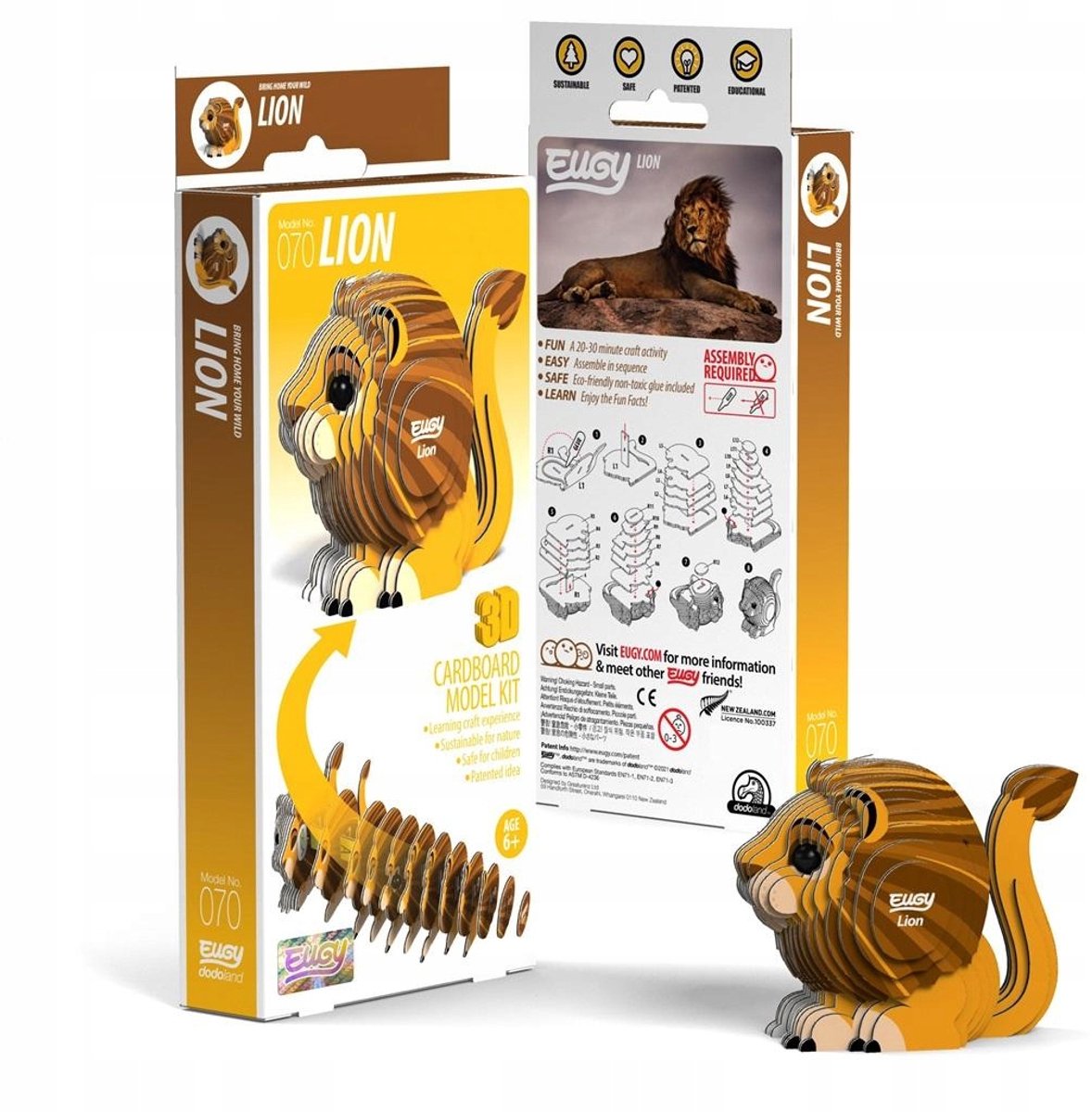Eugy 3D Lion Puzzel - Knutselset voor Kinderen