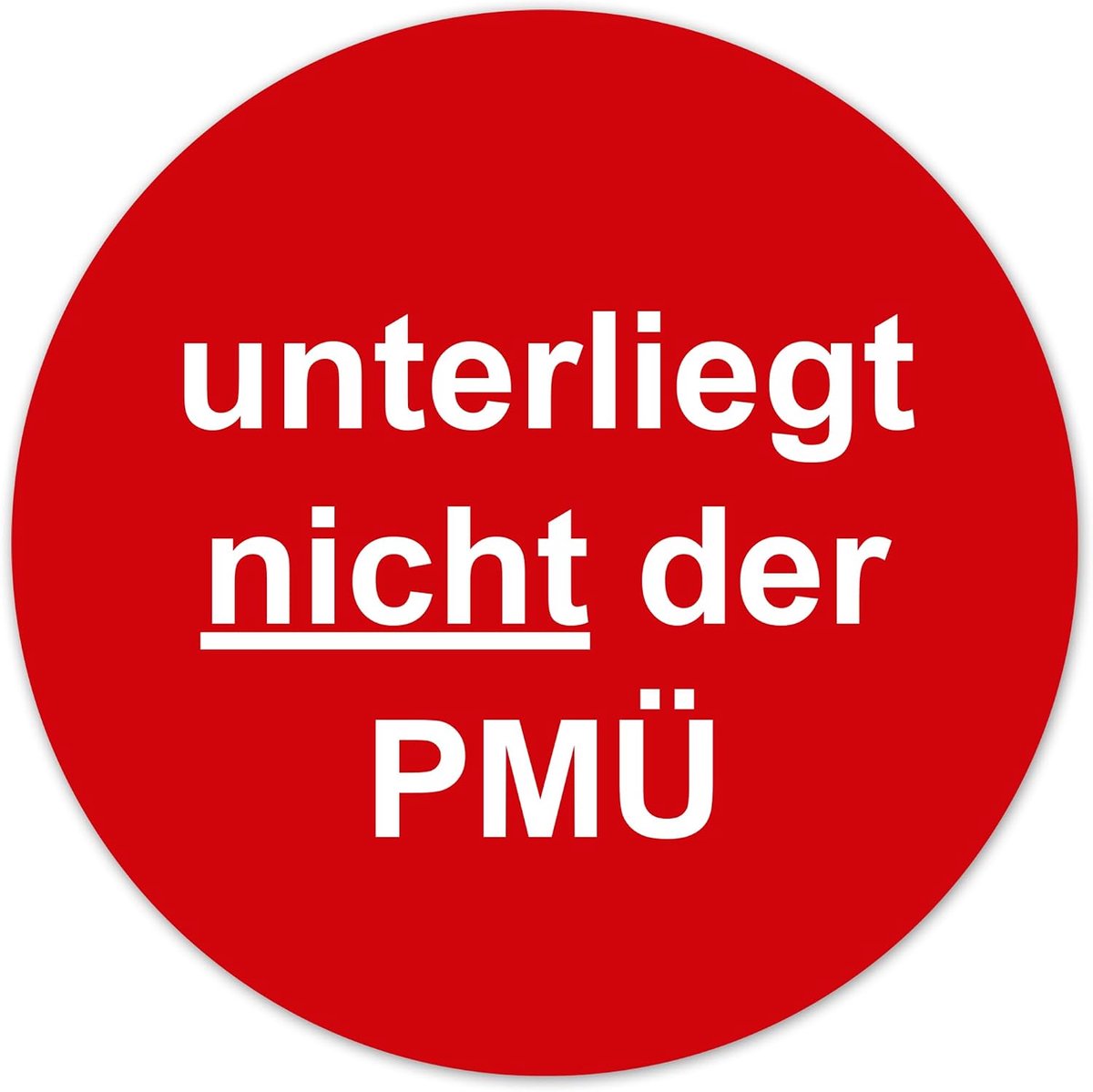 Testplaatje is niet onderworpen aan PMÜ – markeringssticker testmiddelbewaking zelfklevende vinylfolie testlabel - ShopVlot