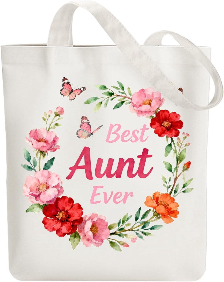 ANATTASOUL Tote Bag for Women, Printed Canvas Bag, Reusable Tote Bag, Cotton Quotes Shopping Bags, 38x40cm Wide - ShopVlot