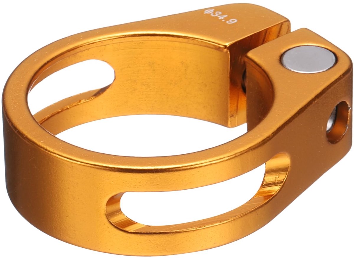 Fietszadelpen klem 34,9 mm van aluminiumlegering in goud