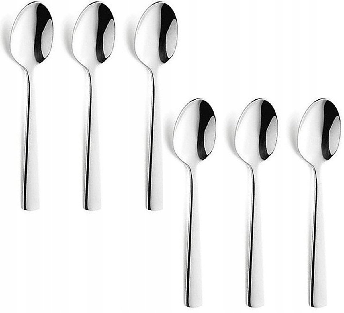 Amefa Moderno Mokkalepels - Set van 6 - RVS