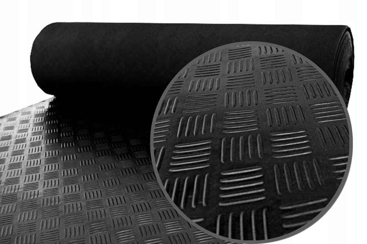 Merkloze Geribbelde Rubberen Vloerplaat 120 cm Breed - Antislip & Duurzaam