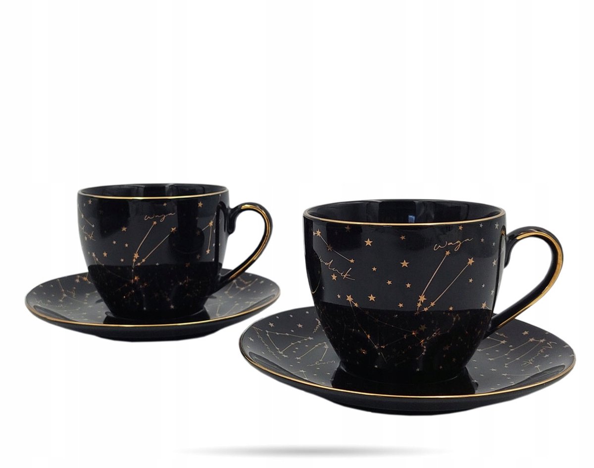 2 compacte porseleinen kop en schotels Zodiak Bogucice 300 ml