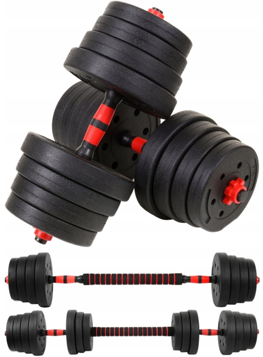 Verstelbare Halterset 40kg met Stang - Krachttraining Thuis