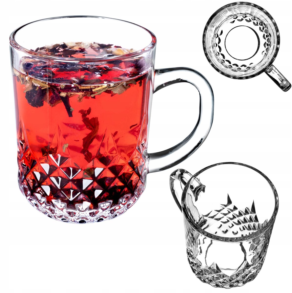 Kadax Glazen Mok met Oor - 230 ml - Dik Glas voor Koffie & Thee