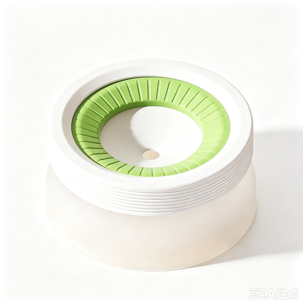 Waterbak voor huisdieren - anti-overloopbak - anti-overloop en anti-kantelbak - 600ml - drijvende bak - geen natte bek - waterdispenser voor huisdieren - geschikt voor katten en kleine tot middelgrote honden - Groen