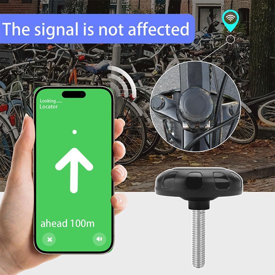 Fiets AirTag Houder voor Diebstahlschutz - Versteckte Bevestiging van Fiets. — afbeelding 5
