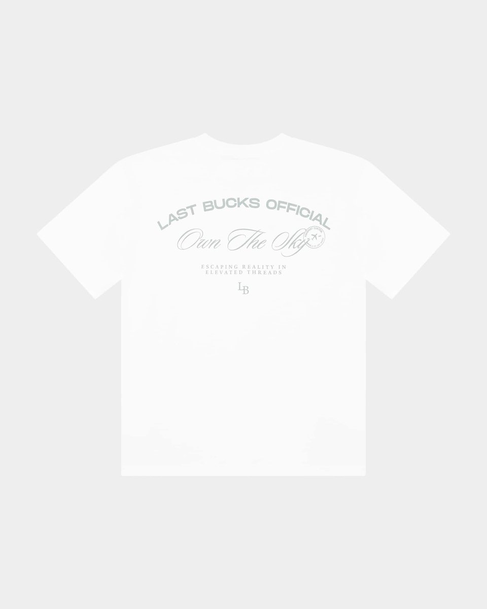 Last Bucks - Own The Sky Tee - Heren T-shirt - Wit - Maat L - Regular Fit