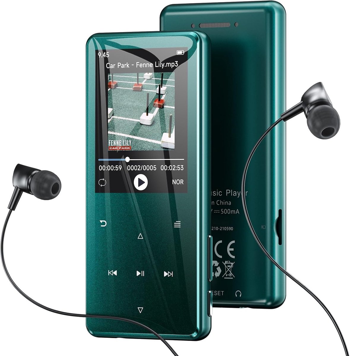 MP3 Speler - Zilver - 64 GB - Bluetooth 5.3 met Touch-toetsen en Geïntegreerde Luidspreker - Voor Muziek en Ontspanning