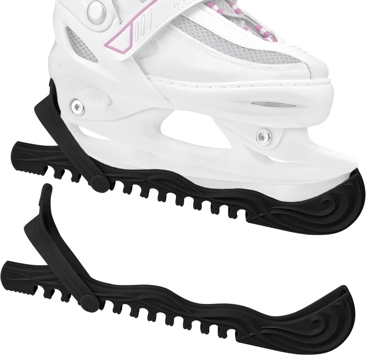 Eisschaatschoen Beschermers, Verstelbaar Eislaufschoenen Accessoire voor Eiskunstlauf en IJshockey (Zwart, M)
