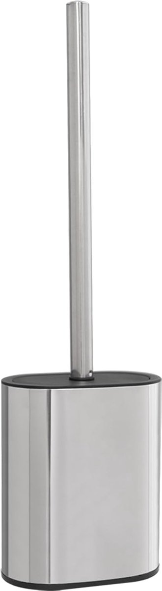 Toilet brush (Sana / TBH0001) in polished steel and black silicone - ShopVlot