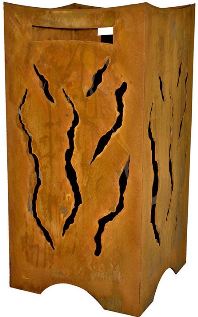 Vuurton met vlammen, 28 × 28 × 57 cm