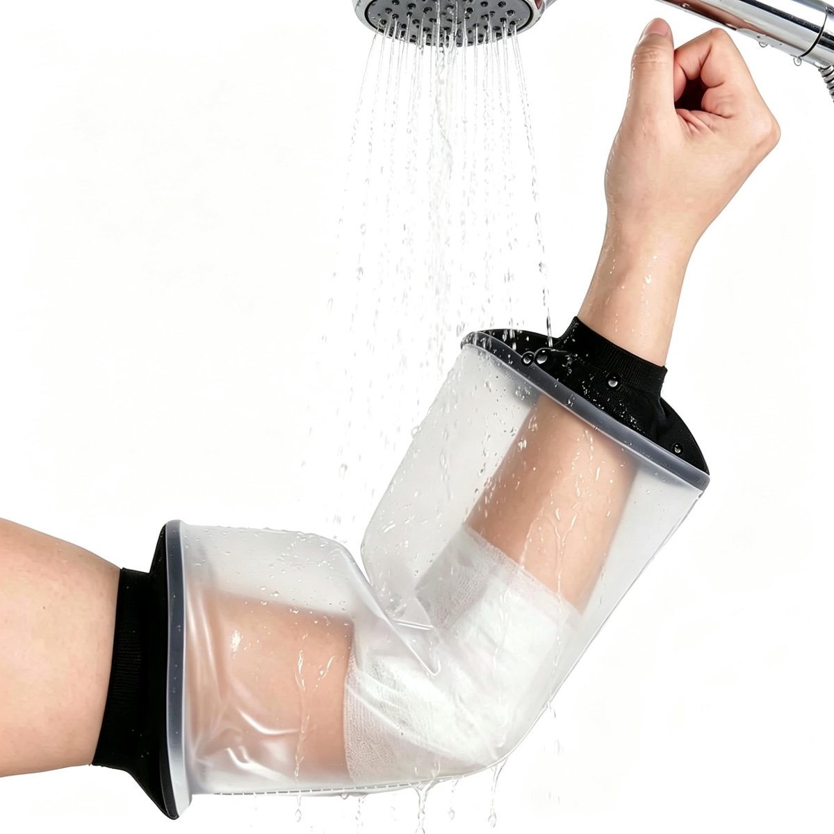 Waterdichte elleboogbescherming voor volwassenen, voor douche en bad, herbruikbaar, voor het afdekken van gips, gips - ShopVlot