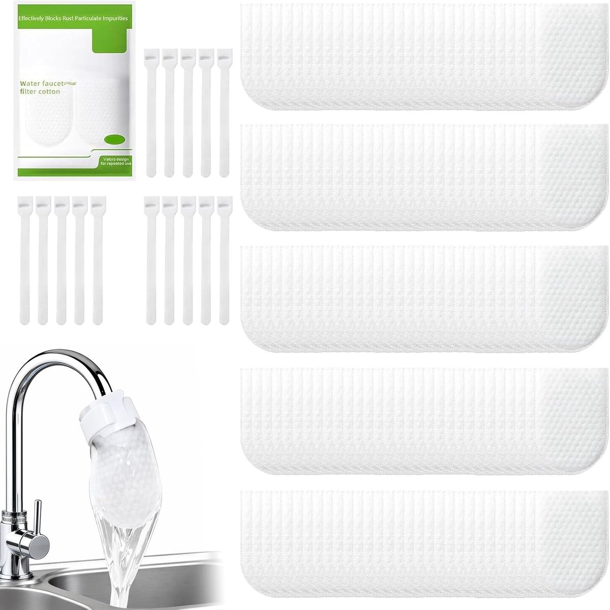 150 stuks filters voor kraan, voor vers, gefilterd water - ShopVlot