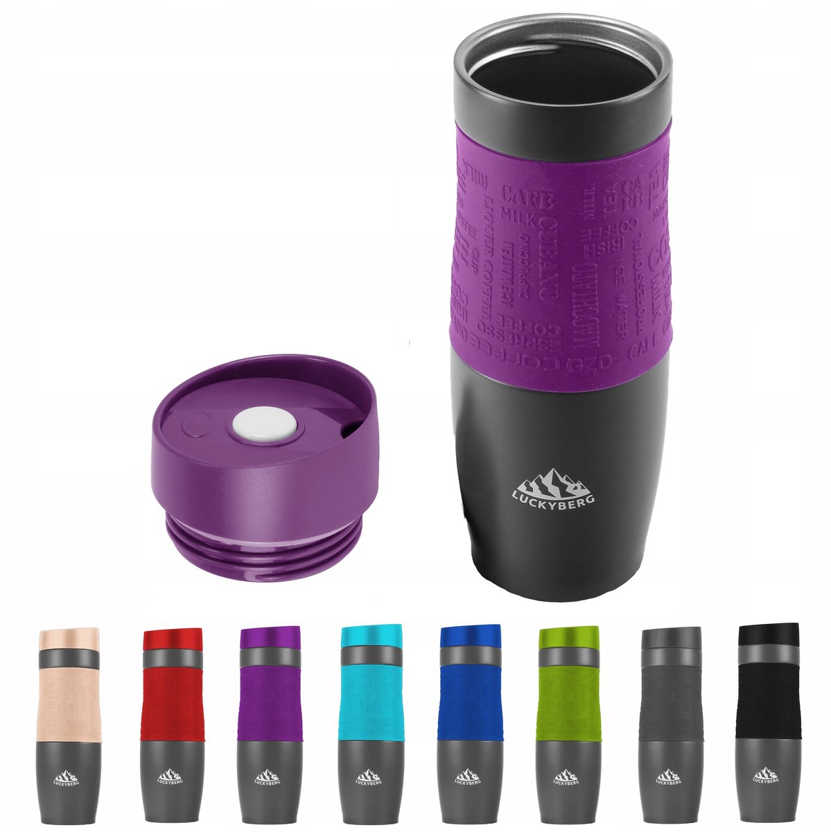 Merkloos Thermosbeker 480ml - RVS, Lekvrij, 6u Warm/8u Koud
