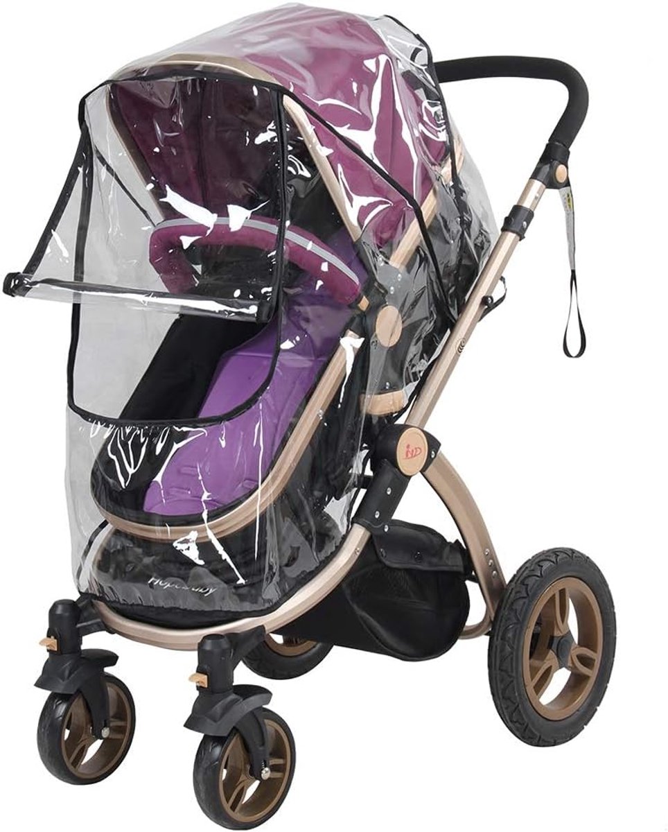 Buggy regenbescherming - waterdicht PVC - transparant - zicht op je kind - ShopVlot
