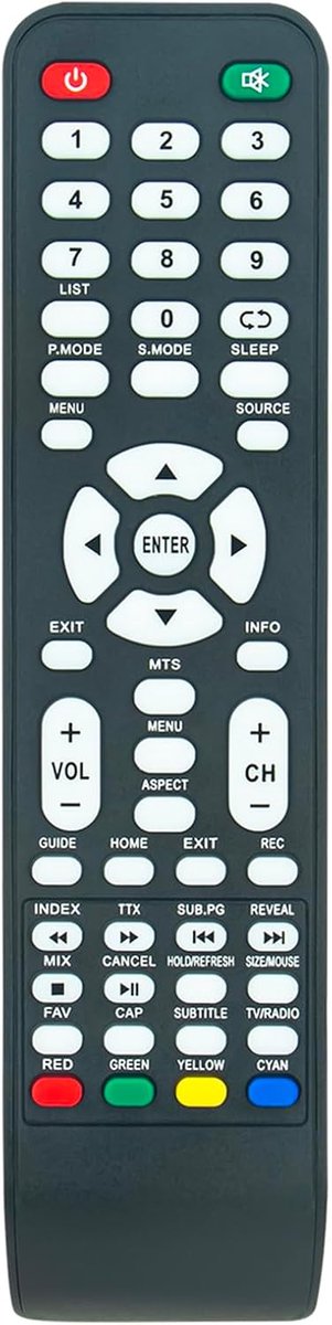 Afstandsbediening vervanging - geschikt voor AKAI TV - volledig functioneel - ergonomisch ontwerp - ShopVlot