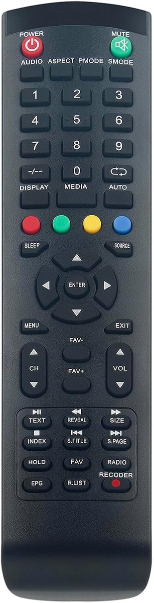 AULCMEET L455 Replacement Remote Control Compatible with VIVAX 4K OLED Smart TV TV22LE72 TV24LE72 TV32LE73 TV40LE72 - ShopVlot