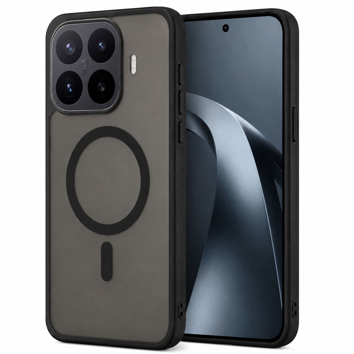 Hoesje geschikt voor Xiaomi 17T - Geschikt voor Magsafe - Shock Proof Case – Mat Zwart