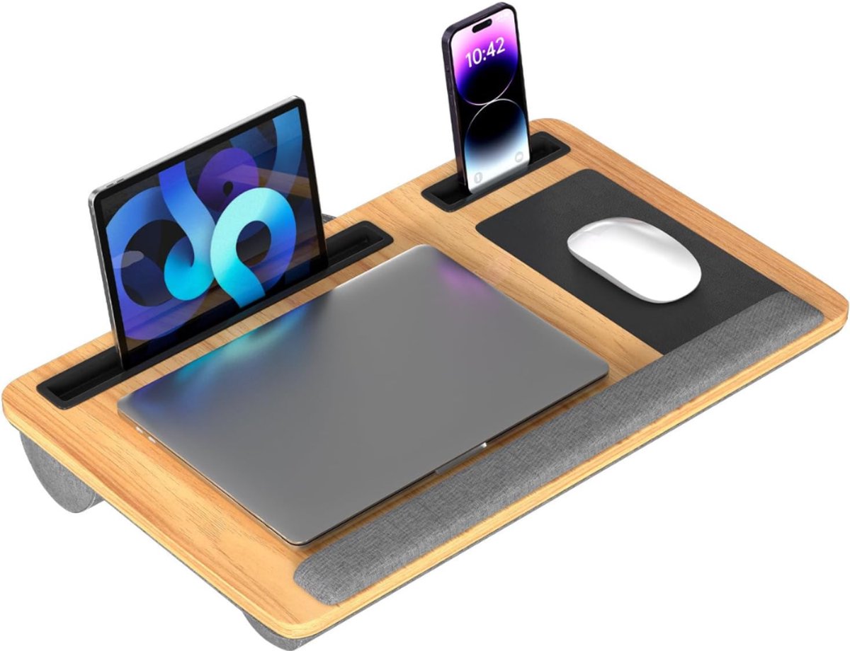 DYVNS® Schootdienblad met Kussen - Schoottafel - Laptoptafel Schoot - Laptopkussen - Met Polssteun