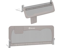Lionelo Hanna Bedhekje voor Kinderen – 150x66 cm – Inklapbaar 180° – Bedrek 18 Maanden tot 5 Jaar – 2 SecureBelt Veiligheidsriemen – StandSafe Vergrendeling – Ademend Gaas – Zonder Gereedschap – voor Bed 100-180 cm