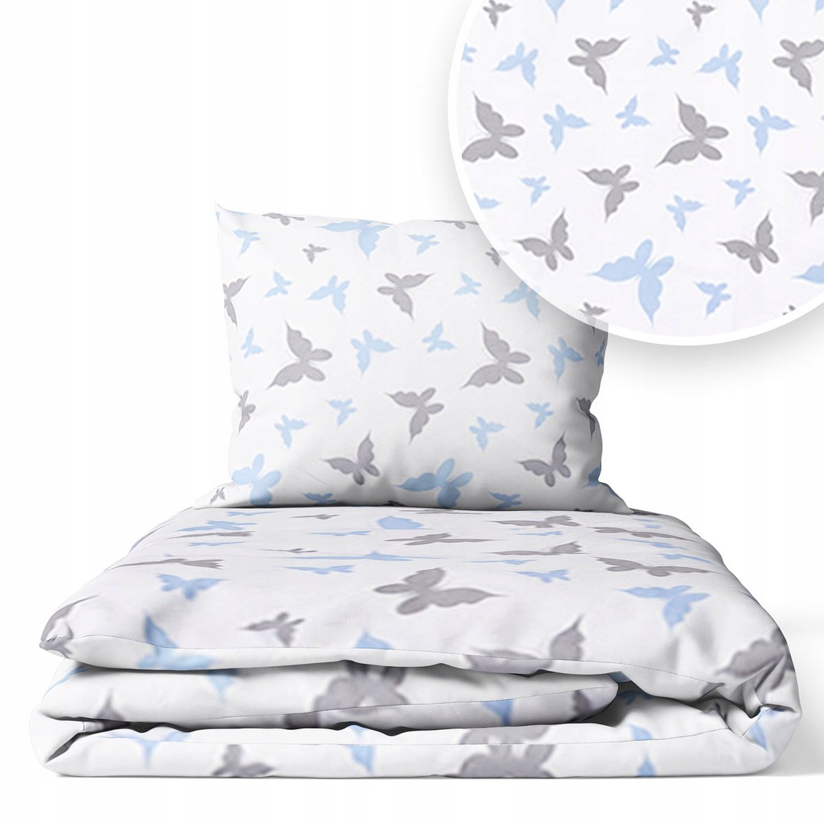 Kinderbeddengoed 120x90cm 2-delig met vlinders