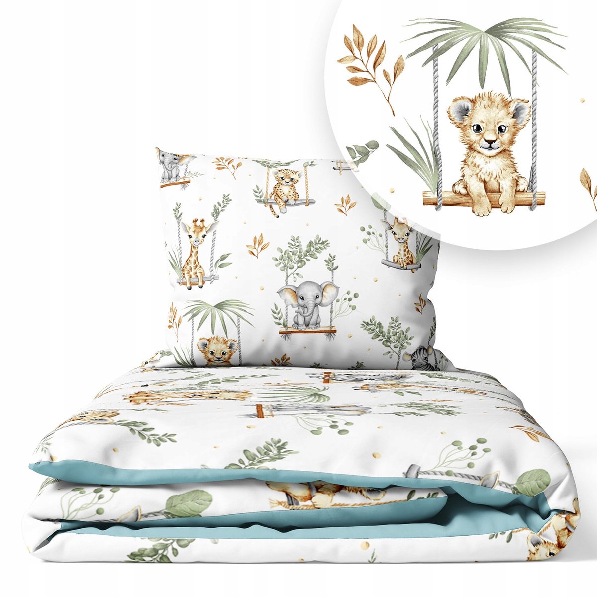 Kinderbeddengoed 160x100cm 2-delig Katoen met Dierenprint
