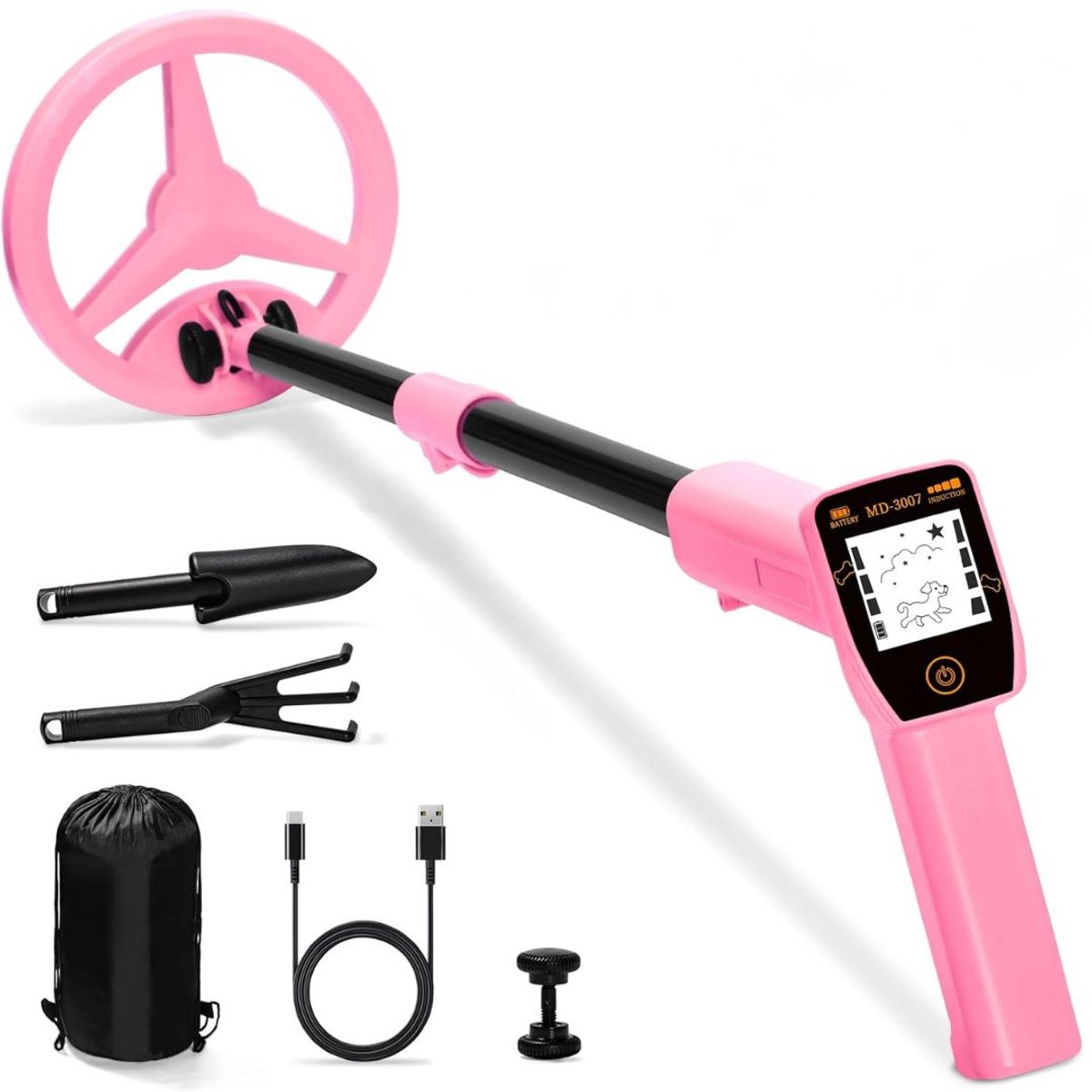 NIVA® Metaaldetecktor voor Kinderen - Waterdicht & Lichtgewicht - Metaaldetector - Roze - 17cm x 17cm x 60cm