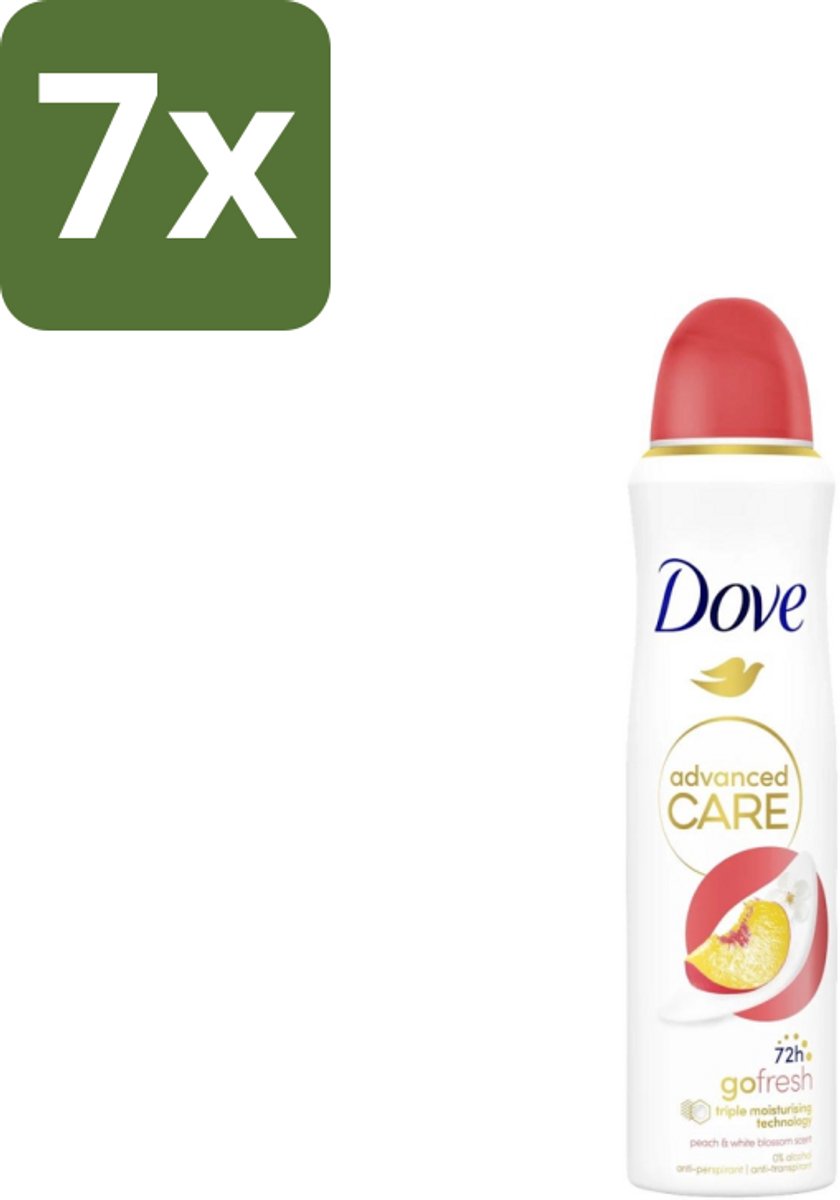 Dove Deodorant Spray - Perzik & Witte Bloesem - 150 ml - Bulkverpakking - 7 stuks