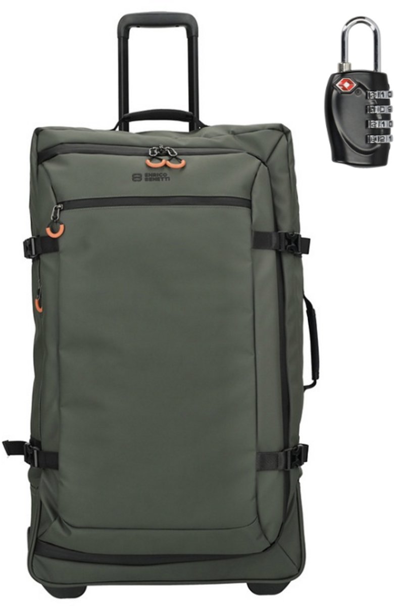 Ruimbagage Koffer 75x41x28 cm - Grote Trolley Wieltas - Olijf Groen - Met TSA Hangslot