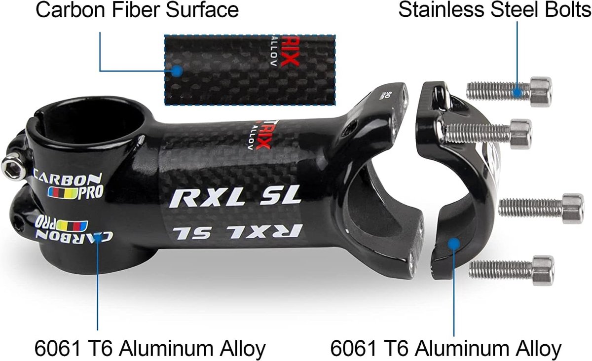 MTB stuurpen 31.8mm - 6 graden - geschikt voor downhill en enduro - optimale schokabsorptie - ShopVlot