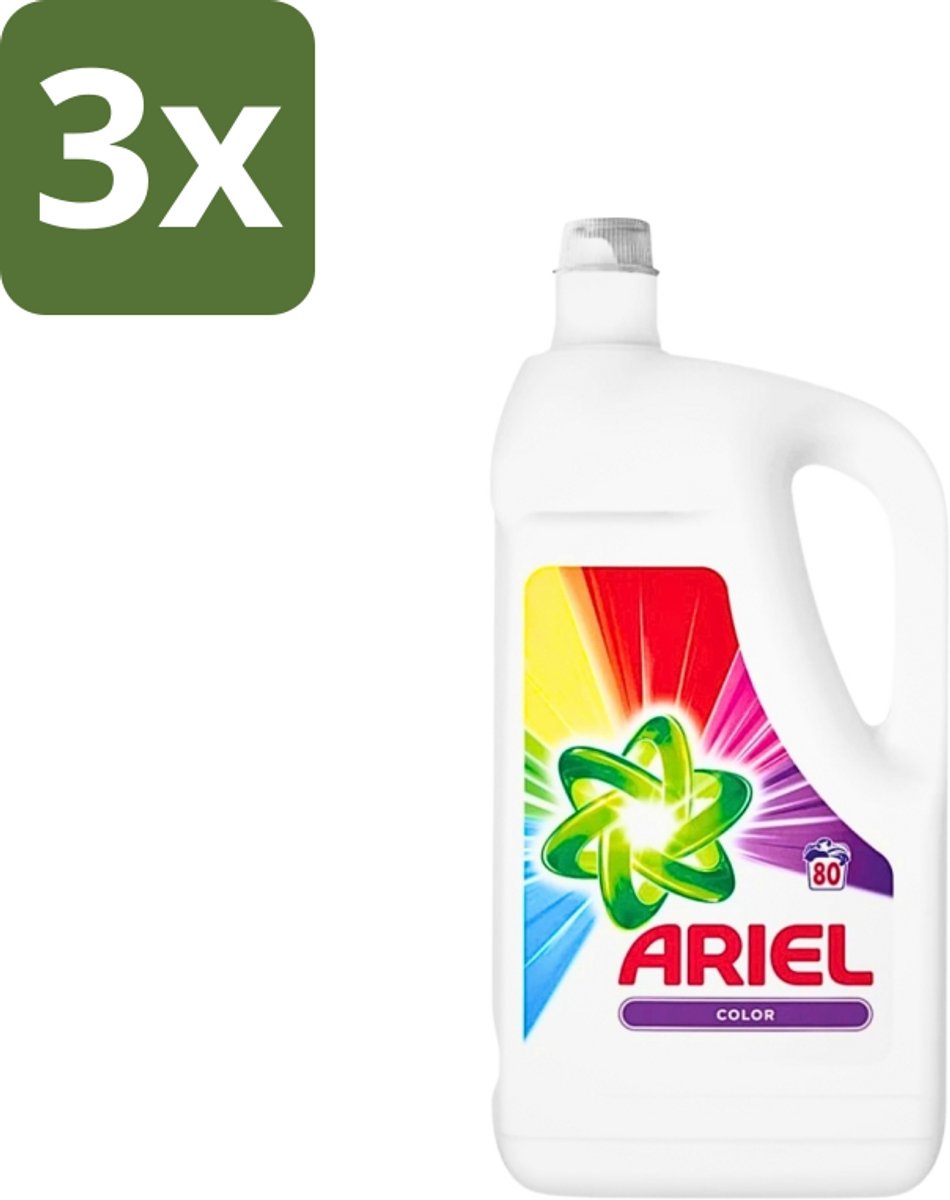 Ariel - Wasmiddel - Color - 80 Wasbeurten - 2,64 liter - Bulkverpakking - 3 stuks