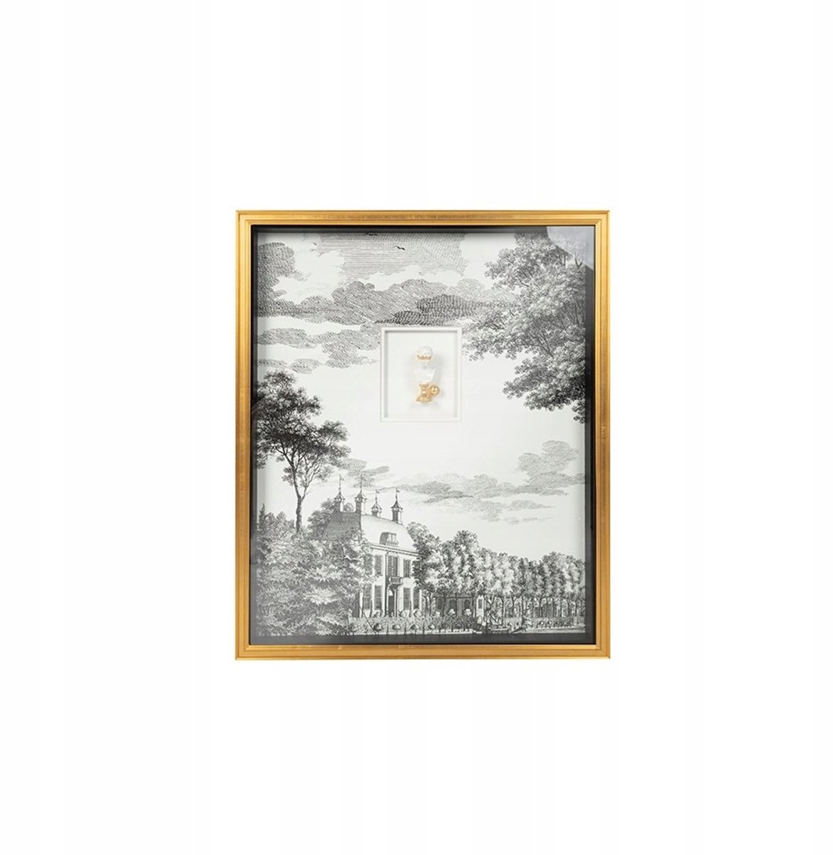 Moderne Wanddecoratie: Abstract Beeld Vrouw 50x60 cm met Gouden Frame