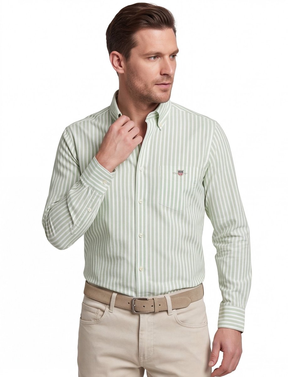 Gant casual overhemd groen