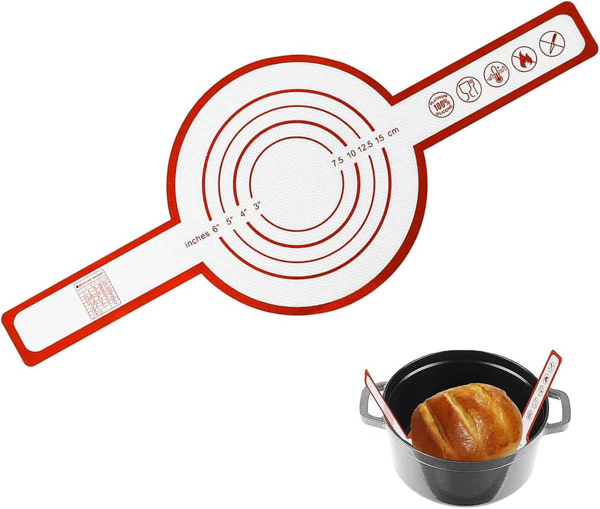 VIKY® Silicone Baking Mat For Dutch Oven With Long Handles - Large Format Dough Pad - ShopVlot