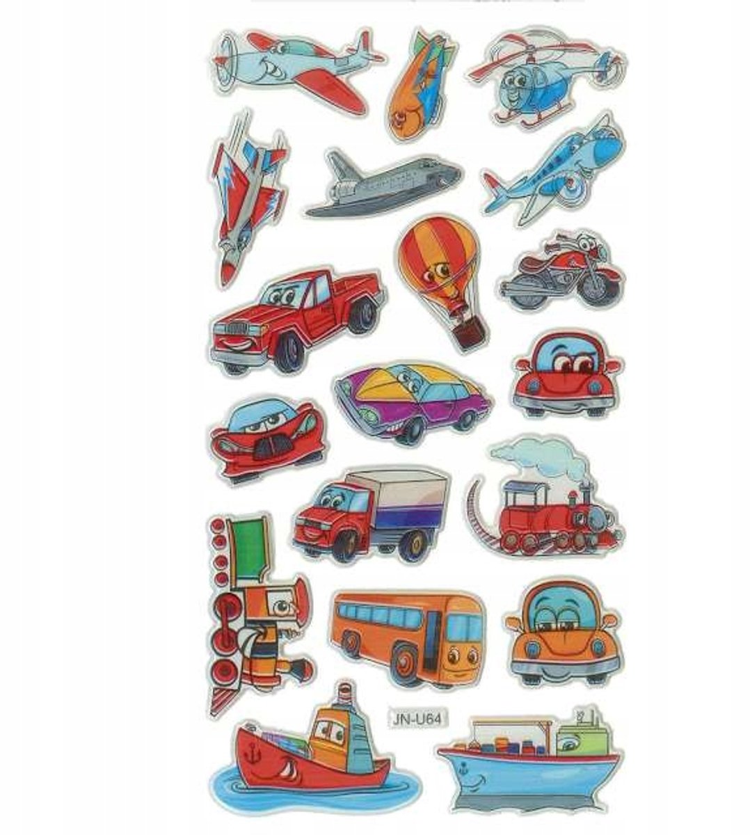 Titanum Voertuigen Mix Stickers - Decoratie voor Kinderen