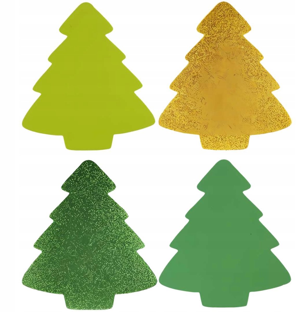 8x Schuim Kerstbomen 106x119mm - Decoratie voor Knutselen