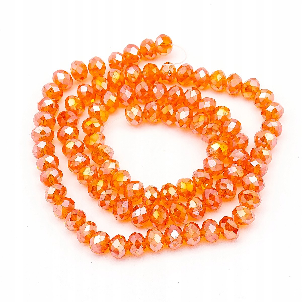 Gefacetteerde Glazen Kralen AB Rondel Oranje 6x4mm 100 stuks