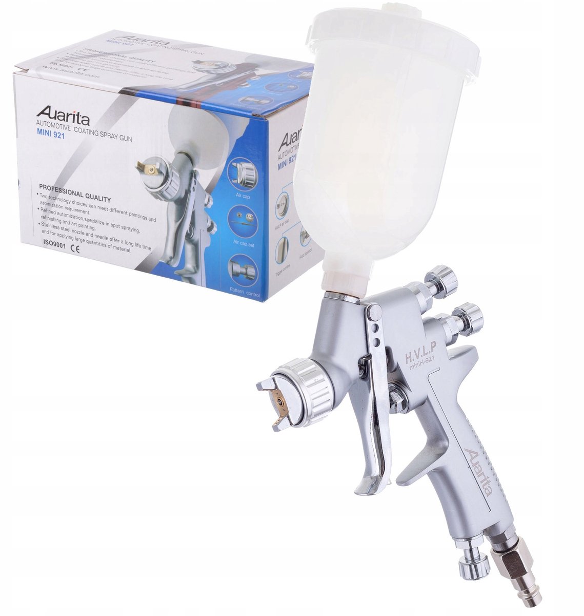 Auarita Mini HVLP Lakspuitpistool 0,5mm - 250ml tank