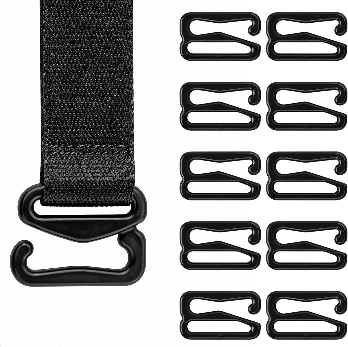 KAM Tri-Glide Slide Buckle for Bra Straps (13mm, 13B) - Plastic Sliders and Sewing Clip DIY Clothing Accessories - ShopVlot