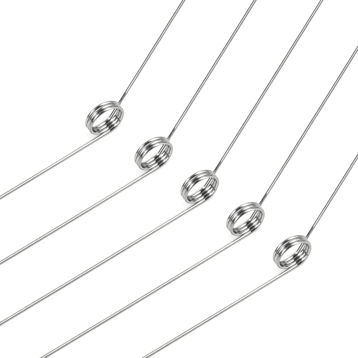 10pcs stainless steel torsion springs wire diameter 0.4mm inner diameter 4mm arm length 40mm angle 135° 3 revolutions - ShopVlot