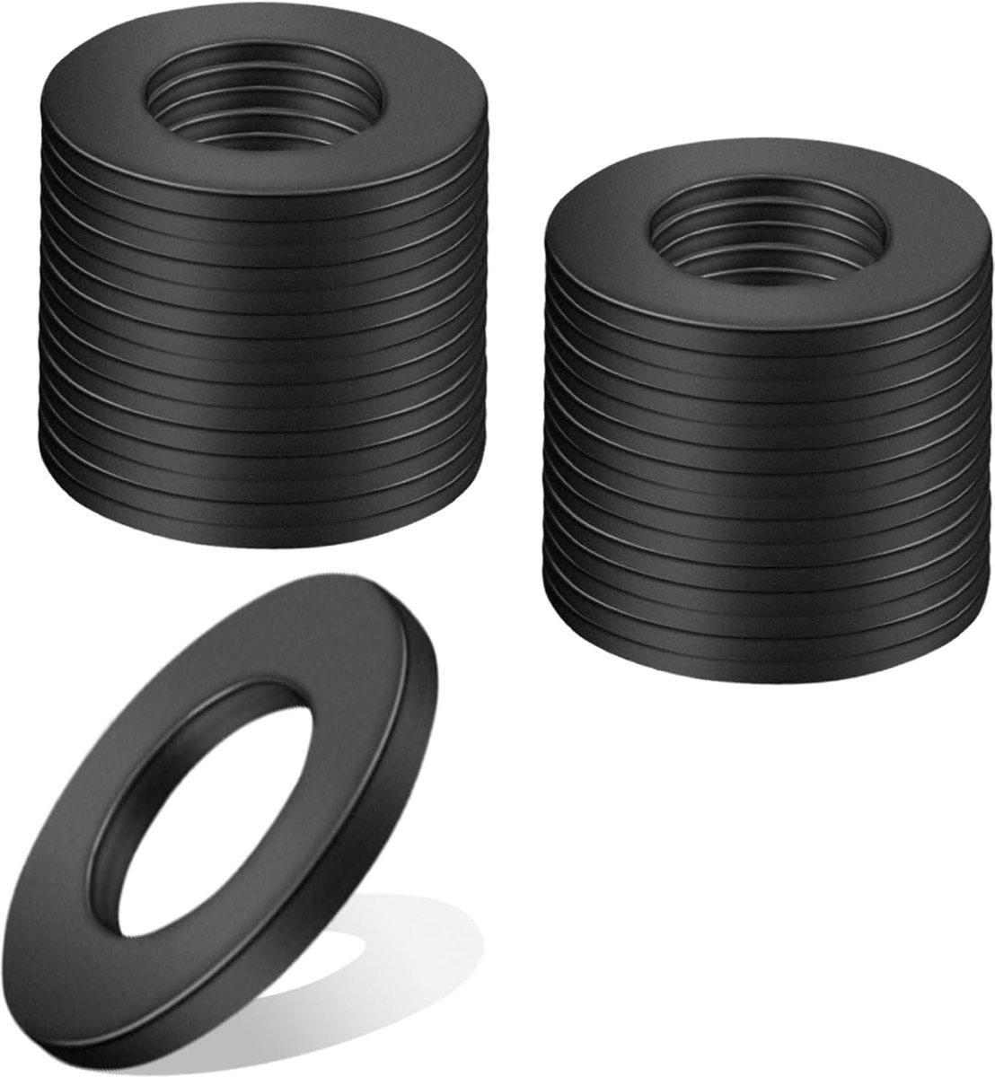 M5 Washers 30 Pieces M5 x 10 mm Black Washers 304 Stainless Steel A2 V2A Body Washers Washers Sealing Washers 5 mm - ShopVlot