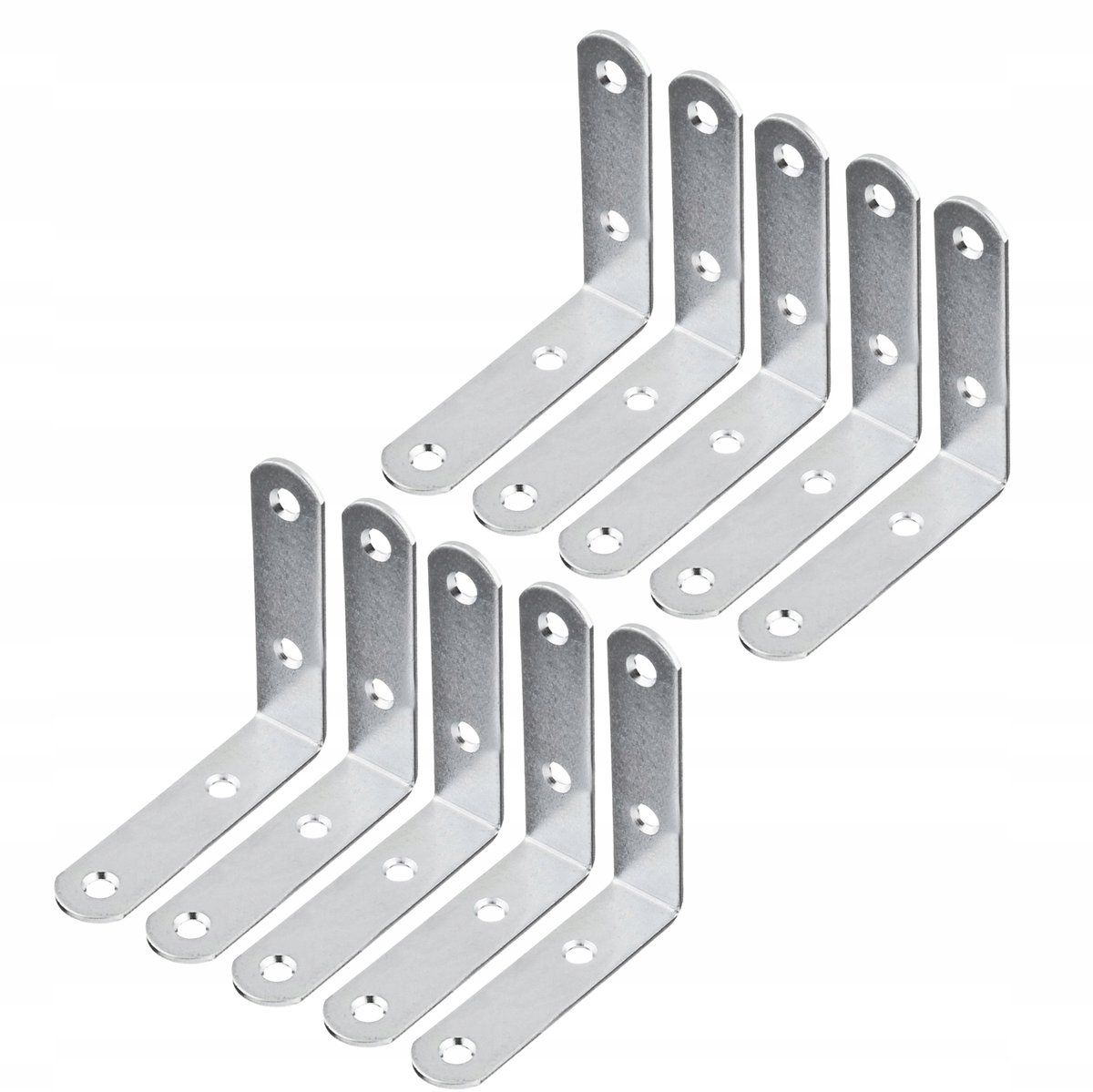 10x Hoekverbinder Meubel 60x60mm Metaal Wit - Sterk & Duurzaam