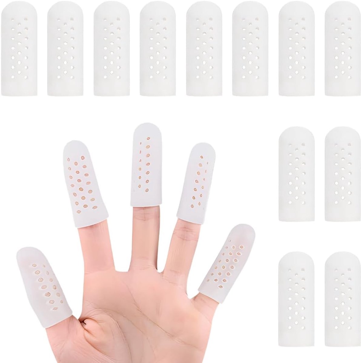 12 x Finger Guards, Gel Finger Protection, Silicone Gel Finger Protection, Finger Protection, Silicone Finger - ShopVlot