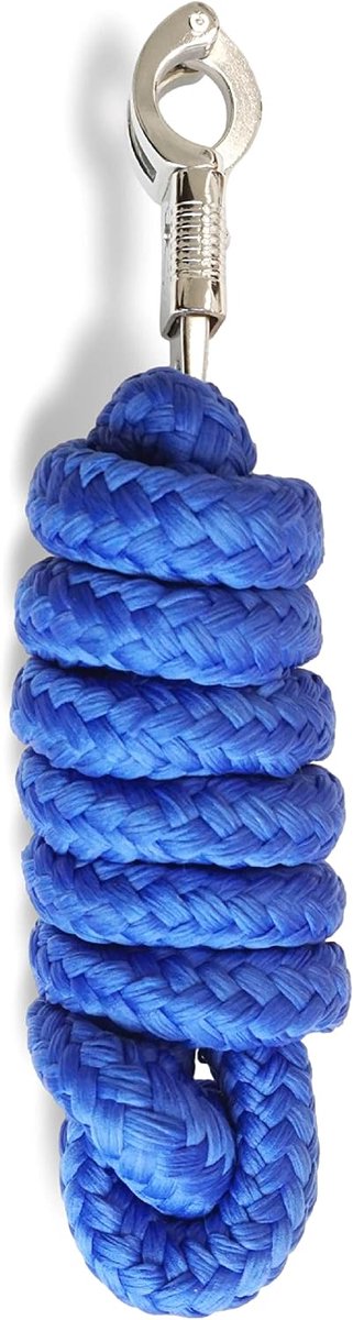Loodtouw met haak - Hondenlijn pony - Veilig uitlaten - Paniekhaak - 2 meter - Blauw