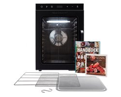 Wartmann Voedseldroger Set - 12 Laags Droogoven - Dehydrator - Dubbelwandig RVS - Vaatwasserbestendige Onderdelen - Ruime Capaciteit - Inclusief Handboek Voedseldrogen - Inclusief Biltong & Beef Jerky Receptenboekje - Nikkelvrij - Stil - WM 2512