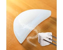 HALUKAKAH Crystal Stones Selenite Moroccan Charging Bowl Fengshui Cleaning Refresh Crystal Natural Gemstone Moon Shape - ShopVlot