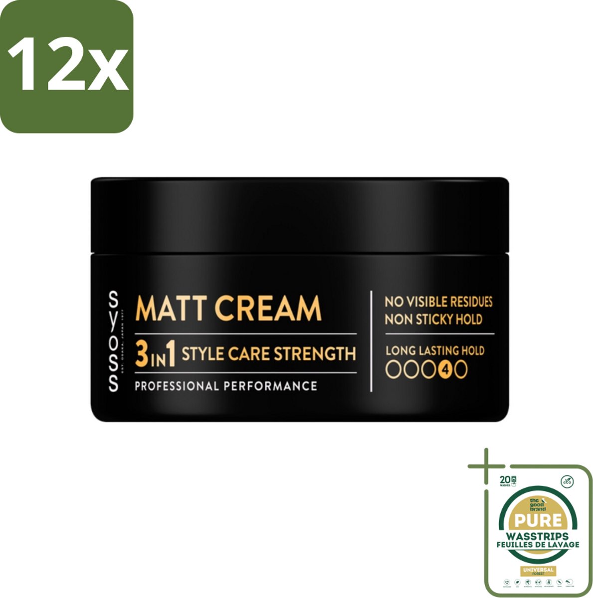 SYOSS - Matt Finish Paste 100 ml - Haarpaste - Matterende Afwerking - 100ml - Voordeelverpakking - 12 stuks - Stylingproduct - Haarverzorging