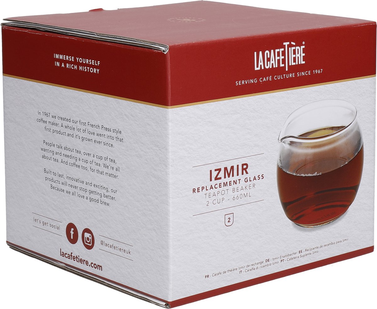 La Cafetière - Reserveglas Theepot Izmir - Borosilicaatglas - 2 Kops